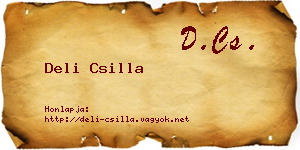 Deli Csilla névjegykártya