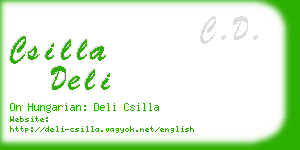 csilla deli business card